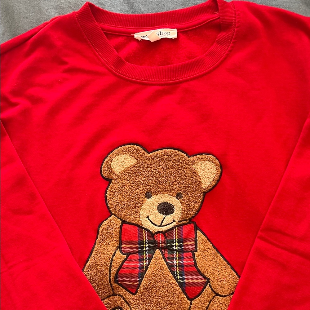 Red Teddy Bear Sweatshirt